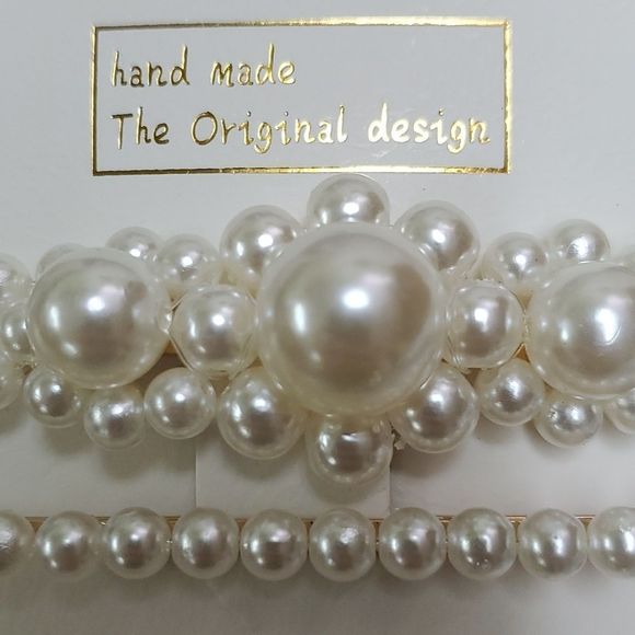 Handmade Pearl Hair Clips NEW - Picture 3 of 3